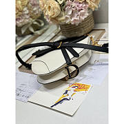 Dior Saddle Bag With Strap White & Black 25.5x20x6.5cm - 2