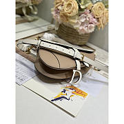 Dior Saddle Bag With Strap White & Brown 25.5x20x6.5cm - 4