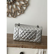 Chanel Flap Bag Medium Iridescent Silver Lilac Lambskin 25cm - 3