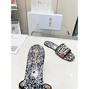 Dior Dway Embroidered Cotton Slides - 2
