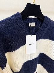 Celine Blue White Sweater - 3