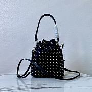 Prada Re-Nylon Mini-bag Black Studs Bag 19.5x15.5x10cm - 3
