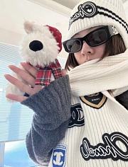 Chanel 24k White Scarf 200x30cm - 3