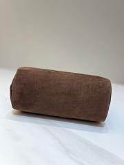 The Row 90s Small Suede Tote Brown 19.5x10x8cm - 3
