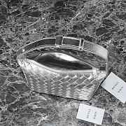 Bottega Veneta Mini Wallace Shoulder Bag Silver 20x13x9.5cm - 2