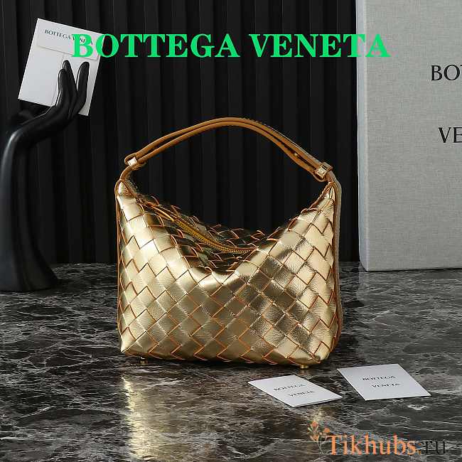 Bottega Veneta Mini Wallace Shoulder Bag Gold 20x13x9.5cm - 1