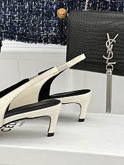 Celine Alma Triomphe Slingback Patent White 5cm - 4