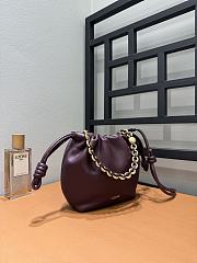 Loewe Mini Flamenco Clutch Bag Red Wine 23.9x18x9cm - 2