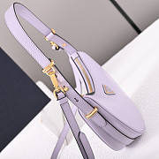 Prada Arqué Leather Shoulder Bag Purple 22x18x6cm - 2