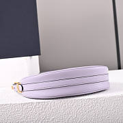 Prada Arqué Leather Shoulder Bag Purple 22x18x6cm - 4