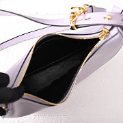 Prada Arqué Leather Shoulder Bag Purple 22x18x6cm - 6