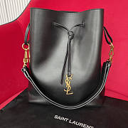 YSL Pochon Shoulder Bag Black 24x30x12cm - 4