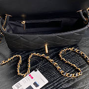Chanel Flap Bag With Top Handle Black 22x23.5x6cm - 6