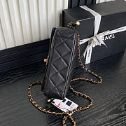 Chanel Flap Bag With Top Handle Black 22x23.5x6cm - 5