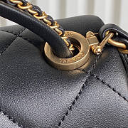 Chanel Flap Bag With Top Handle Black 22x23.5x6cm - 3