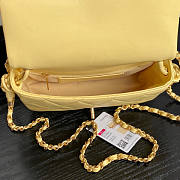 Chanel Flap Bag With Top Handle Yellow 22x23.5x6cm - 6