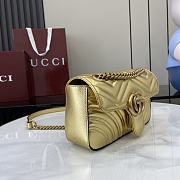 Gucci Mini Marmont Gold Shoulder Bag 23x14x6cm - 6