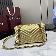 Gucci Mini Marmont Gold Shoulder Bag 23x14x6cm - 5