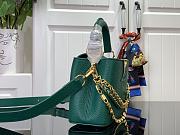 Louis Vuitton LV Capucines Mini Bag Green Taurillon 21x13.6x8cm - 5
