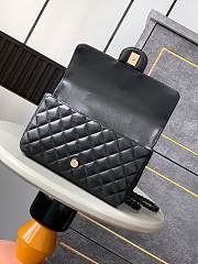 Chanel Top Handle Bag Black Lambskin 23cm - 2
