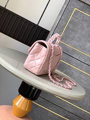 Chanel Top Handle Bag Pink Lambskin 20x12.5x6cm - 3