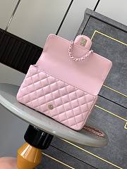 Chanel Top Handle Bag Pink Lambskin 23cm - 3