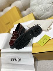 Fendi Filo Red Wine Leather Loafer - 4
