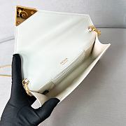 Prada Wallet Chain White Patent Mini Bag 20x11.5cm - 3