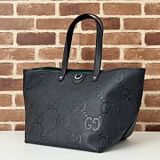 Gucci Medium Jumbo GG Tote Black Bag 30x29x25cm - 5