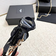 YSL Opyum Mules Satin Crepe Black 8.5cm - 5