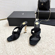 YSL Opyum Mules Satin Crepe Black 8.5cm - 3