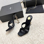 YSL Opyum Mules Satin Crepe Black 8.5cm - 2