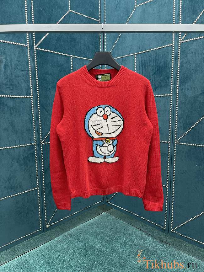 Gucci Red Doraemon Sweater - 1