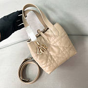 Dior Small Toujours Vertical Tote Bag Beige 16x18x12cm - 3