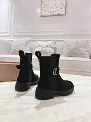 Christian Louboutin CL Black Chelsea Suede Boot - 4