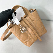 Dior Small Toujours Vertical Tote Bag Tan 16x18x12cm - 3