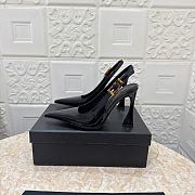 YSL Slingback Black Patent Heel 10cm - 5