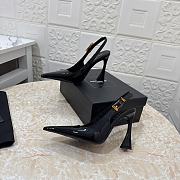 YSL Slingback Black Patent Heel 10cm - 4