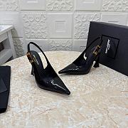 YSL Slingback Black Patent Heel 10cm - 2