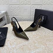 YSL Slingback Green Patent Heel 10cm - 5
