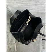 Dior Medium Toujours Vertical Tote Bag Black 20x22x18.5cm - 6