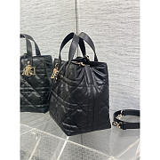 Dior Medium Toujours Vertical Tote Bag Black 20x22x18.5cm - 4