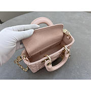 Dior Lady D-Joy Mini Bag Light Pink 16x9x5cm - 6