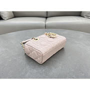 Dior Lady D-Joy Mini Bag Light Pink 16x9x5cm - 5