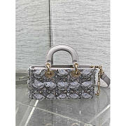Dior Geanta Lady D-Joy In Gray 26cm - 3