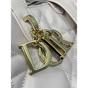 Dior Medium Toujours Vertical Tote Bag Light Pink 20x22x18.5cm - 6