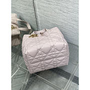Dior Medium Toujours Vertical Tote Bag Light Pink 20x22x18.5cm - 5