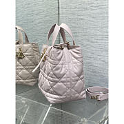 Dior Medium Toujours Vertical Tote Bag Light Pink 20x22x18.5cm - 2