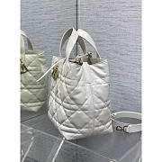 Dior Medium Toujours Vertical Tote Bag White 20x22x18.5cm - 3