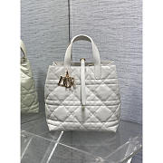 Dior Medium Toujours Vertical Tote Bag White 20x22x18.5cm - 4